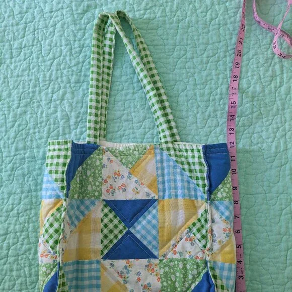 Floral Quilted Patchwork Soft Tote Bag Cottagecore! - Picture 1 of 7